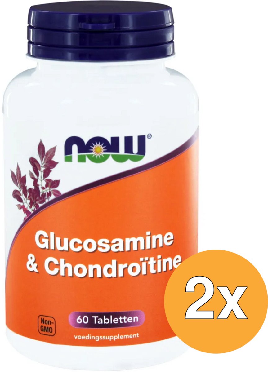 2x Now Glucosamine & Chondroitine (60 tabletten)