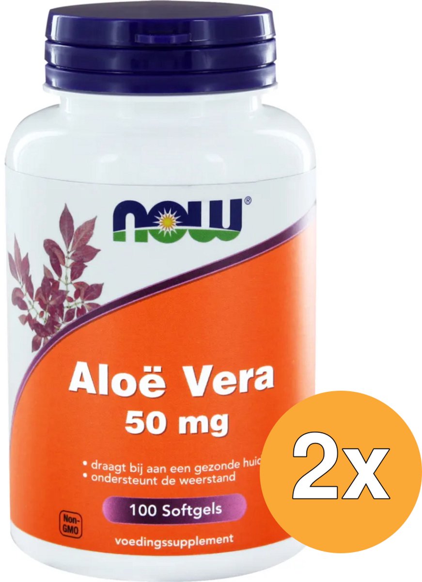 2x Now Aloe Vera 50 mg (100 softgels)