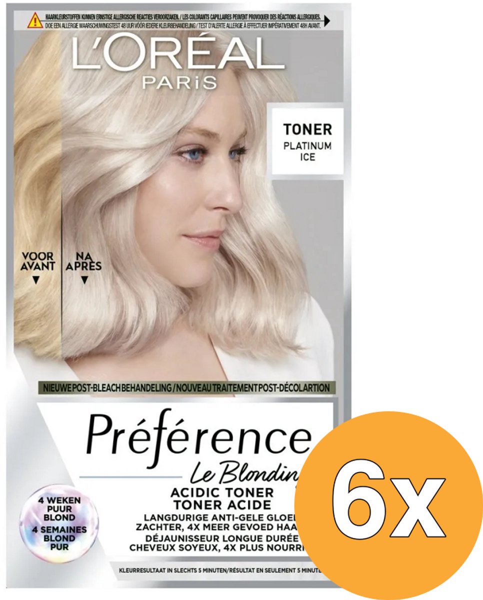 6x L'Oréal Paris Preference Le Blonding 01 Platinum Ice (1 stuk)