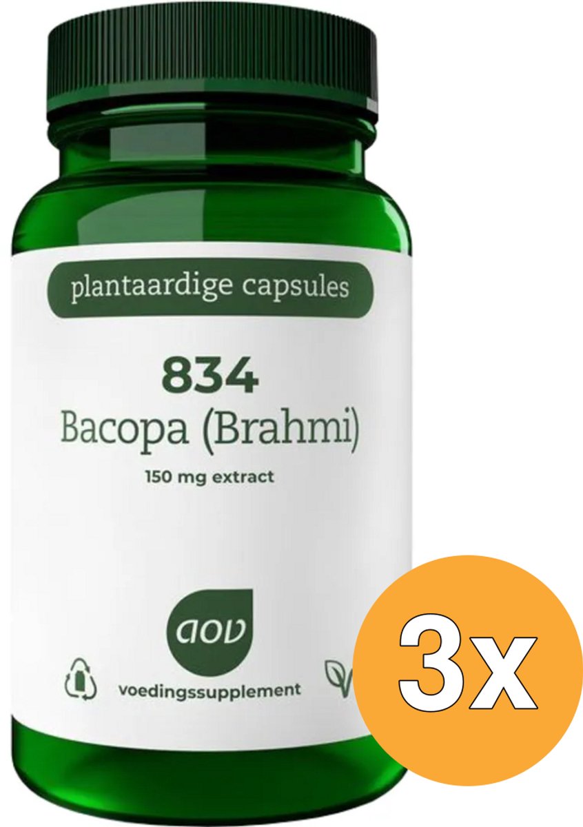 3x Aov 834 Bacopa (60 vega capsules)