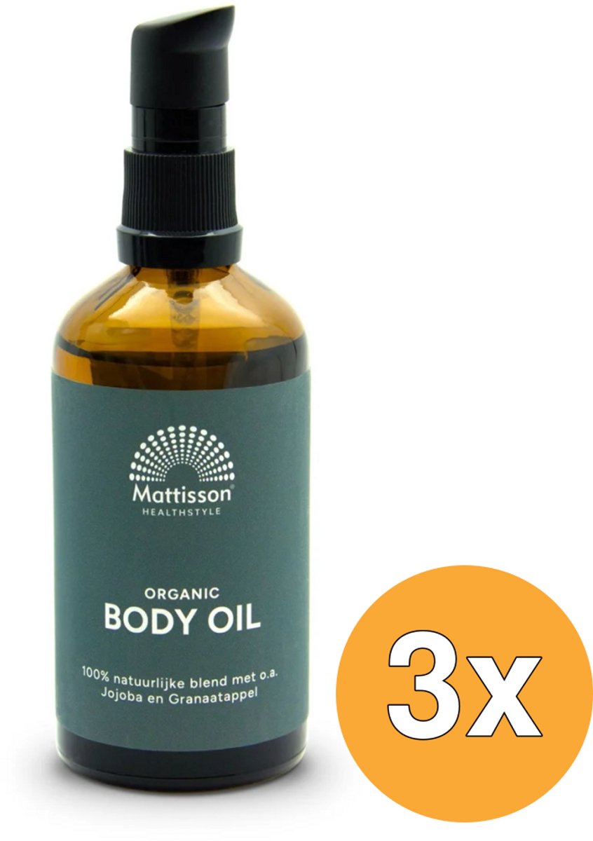 3x Mattisson Organic Body Oil (100 ml)