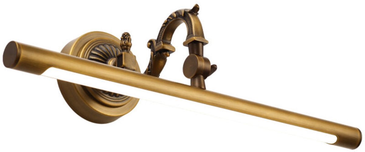 Badkamerspiegellamp, 8W LED, retro messing, roestvrij, IP44 waterdichte wandlamp, 240° verstelbaar, 45 cm, 4000K (messingkleur).