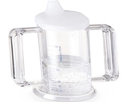 HandyCup met deksel - transparant met maatvoering