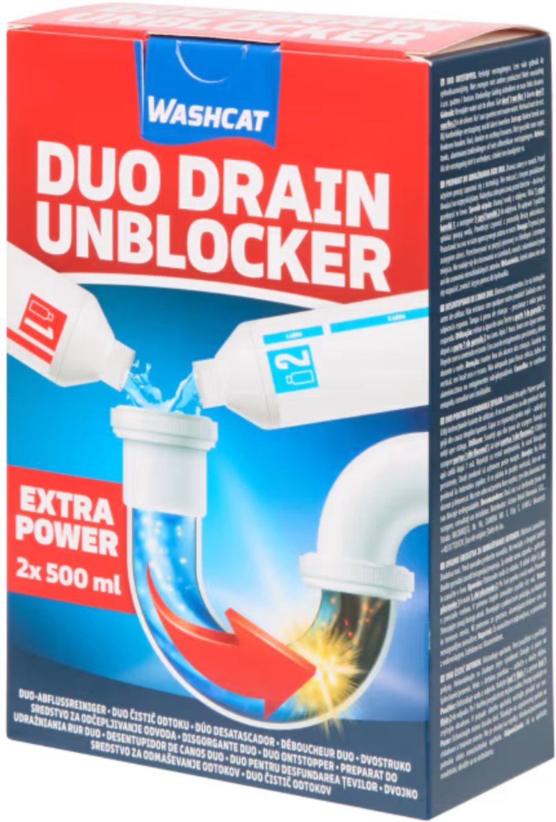 Washcat Duo-ontstopper 2 x 500 ml