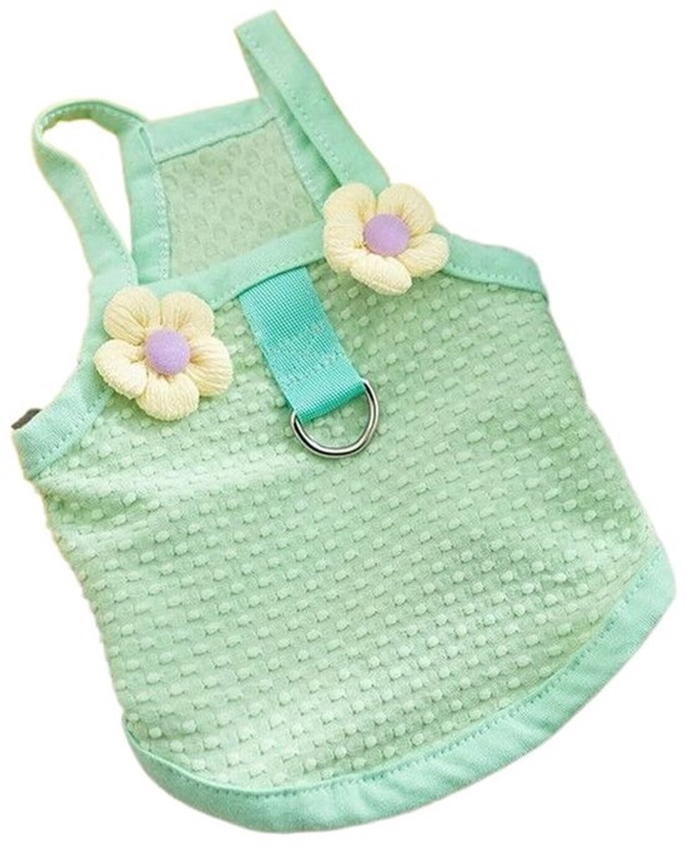 Store_7 - Puppy Kleding - Dog Summer Vest - Ademend T-shirt - Groen