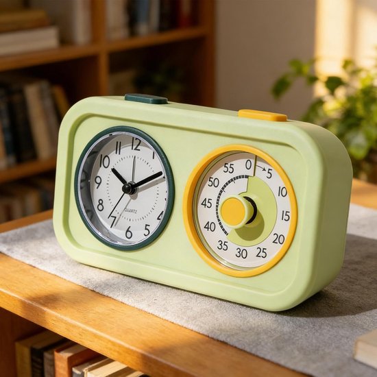 Visuele Timer - Kindertimer Activiteit - Activiteiten Plannen - Stil met Nachtlampje - 5.6 x 11.2 cm - Groen — afbeelding 4