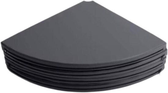Opvouwbare Yogamat - Fitness Oefenmat - Comfortabele Training - Extra Dikke Demping - 1.2 Meter Diameter - Zwart — afbeelding 3