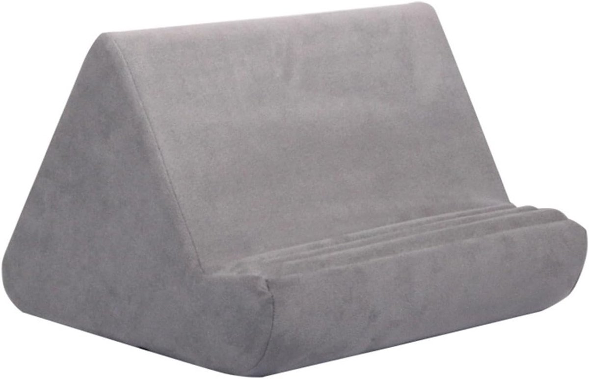 Mini bankkussen - Tablethouder - Comfortabel lezen - Verstelbare hoeken - 285 x 25 cm - Grijs