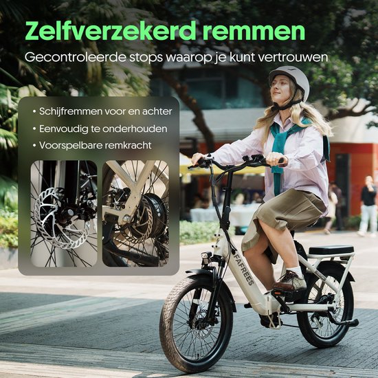 Fafrees F20 Flex Elektrische Vouwfiets - 20 Inch - Torque Sensor - 250W Motor - 36V 20Ah Lithium Accu - Actieradius tot 120km - Shimano 7 Versnellingen - E-bike Heren & Dames