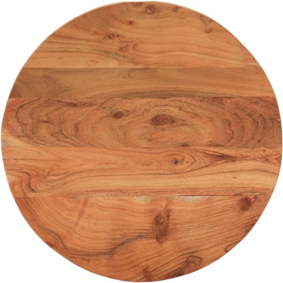 Houten Tafelblad - Rond Blad - Tafel Vernieuwen - Massief Acaciahout - Ø 60 cm - Houtkleur