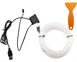 Auto Omgevingslichtstrip - Sfeerverlichting Auto - Interieur Verfraaien - USB Aangedreven - 5 Meter Lengte - Groen