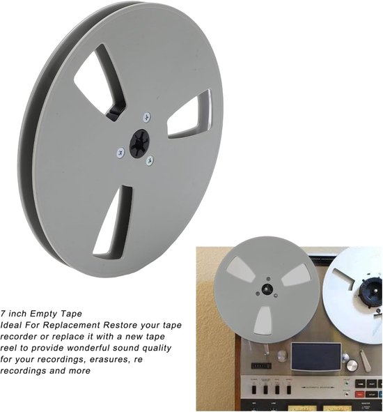 Lege Opwikkelspoel - Tape Spoel - Geluidsopname - Verbeterde Integriteit - 7 Inch Diameter - Grijs — afbeelding 3