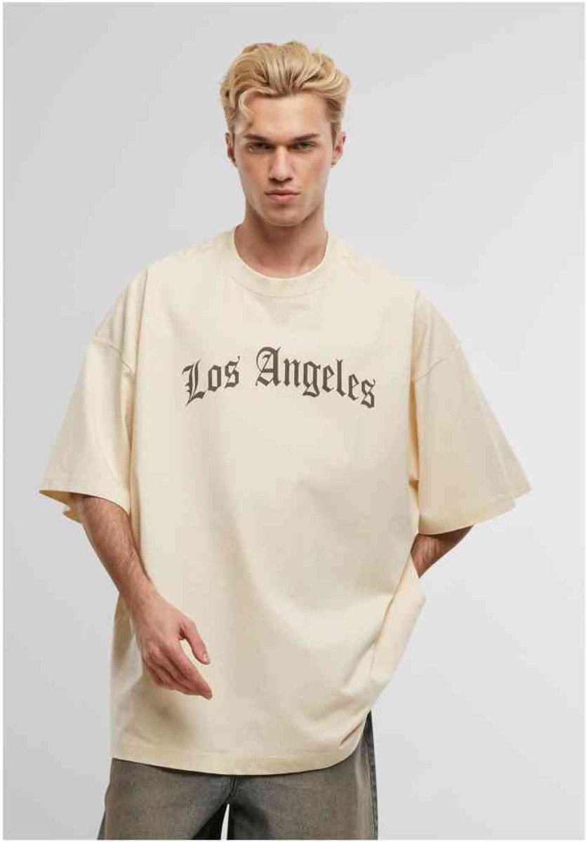 Mister Tee Los Angeles Wording New Huge Heren Tshirt L Creme