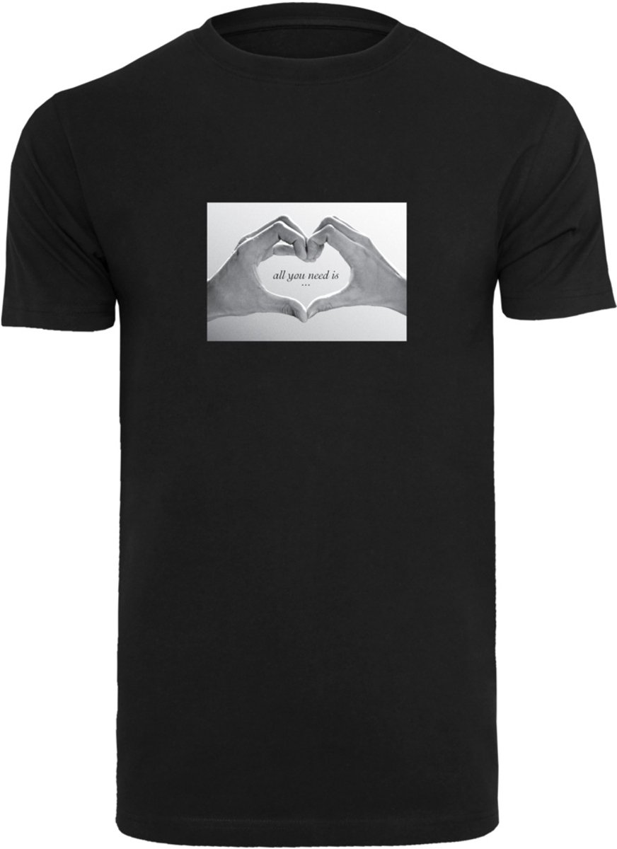 Mister Tee Love SIgn Heren Tshirt XL Zwart