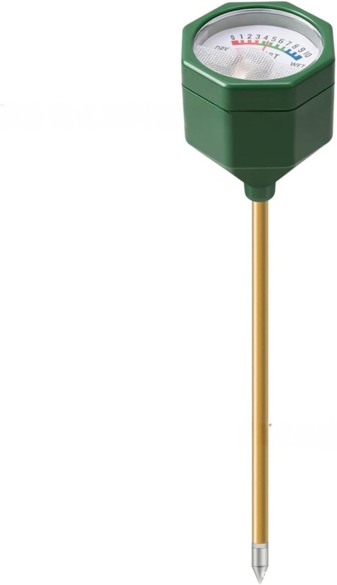 Bodemvochtigheidsmeter pH-tester - Digitale Bodemmeter - Planten Verzorgen - 2-in-1 Batterijvrij - 22 cm - Groen