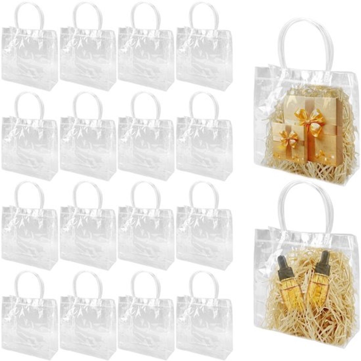 Dailygoods- Cadeauzakjes Doorzichtige PVC - Herbruikbare - 30 Stuks