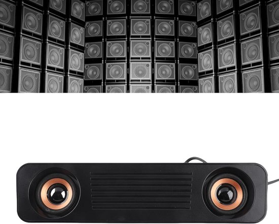 Desktop Geluid - PC Soundbar - Werk en Ontspanning - Ruimtebesparend Ontwerp - Ultraslank - Goud — afbeelding 5