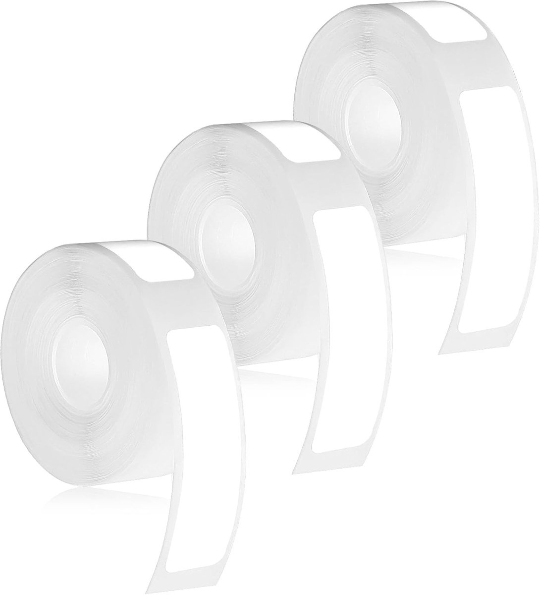 3 Rollen Witte Labels voor Phomemo D30/D32/D35/Q30/Q30S/Q31, 12x40mm, Thermische Label Tape voor Thuis, Kantoor en School, 160 Labels per Rol