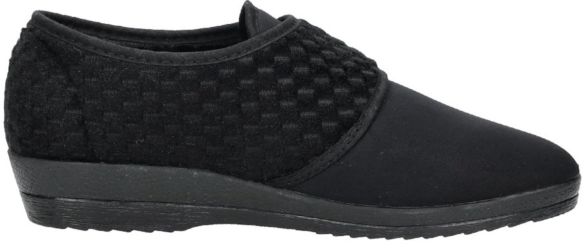 Comfort Plus Dames pantoffels met stretch Pantoffels Dicht - zwart - Maat 36
