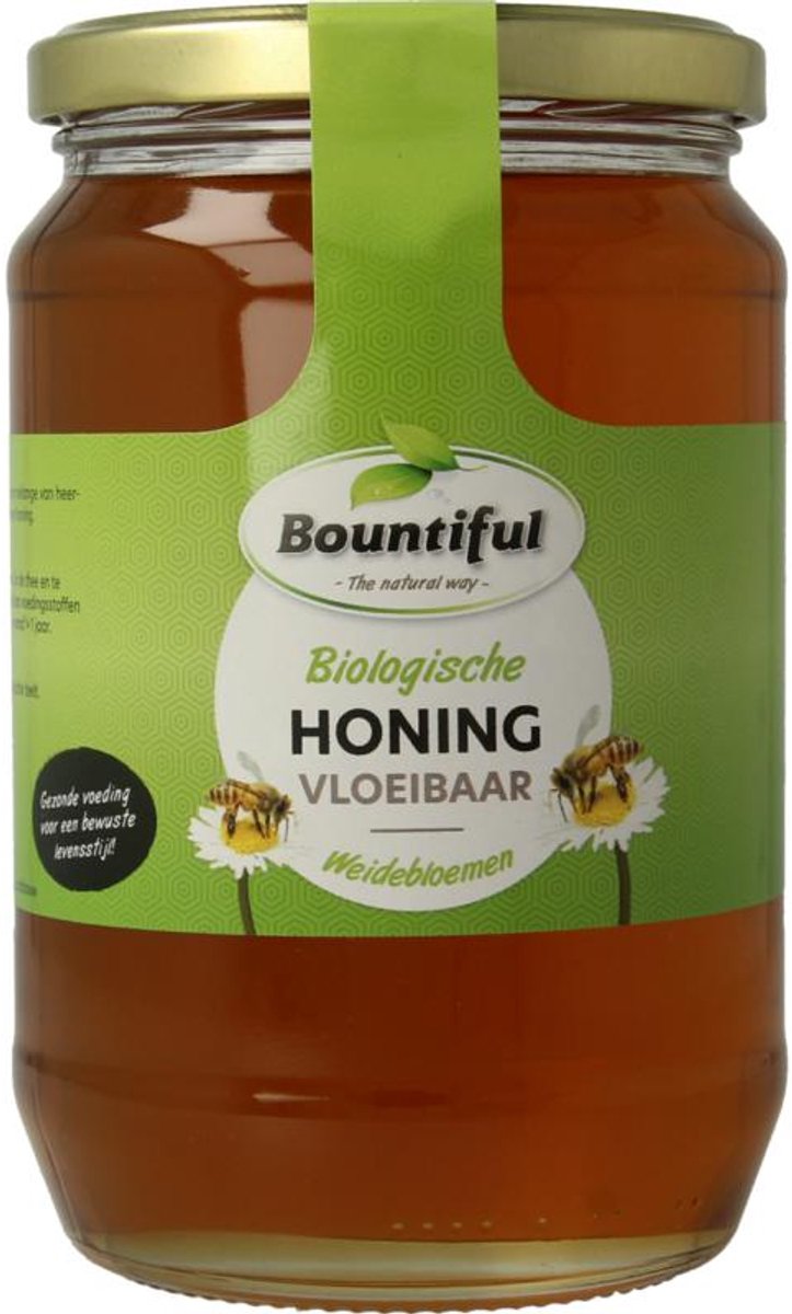 Bountiful Honing weidebloem vloeibaar biologisch 900 gram