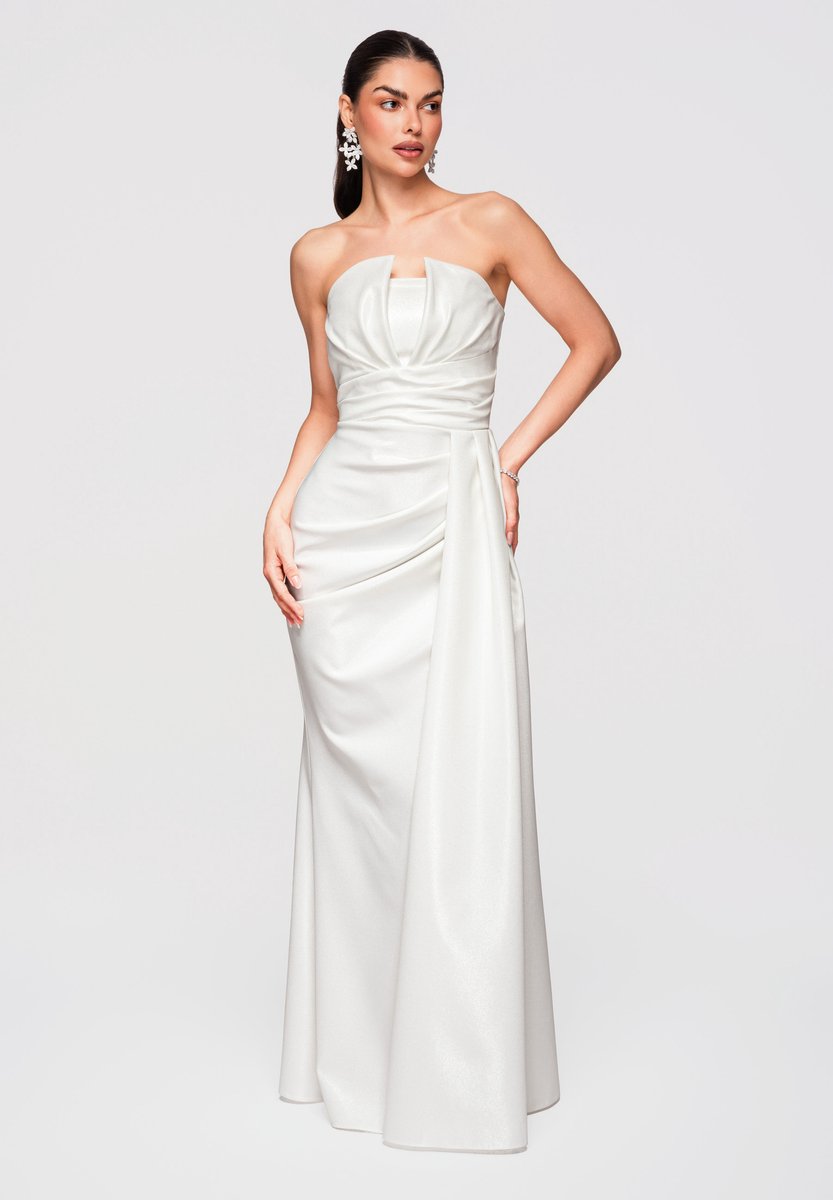 LARICA Jurk - Rits - Effen - Jurk Wit L