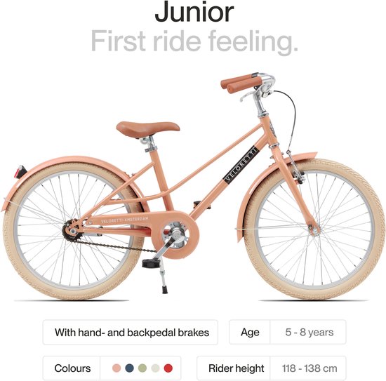 Veloretti Junior Kinderfiets - 20 inch - Roze - 5-8 jaar van Velo — afbeelding 3