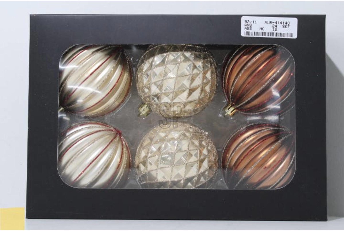 KERSTBALLEN SET 6STS BRUIN