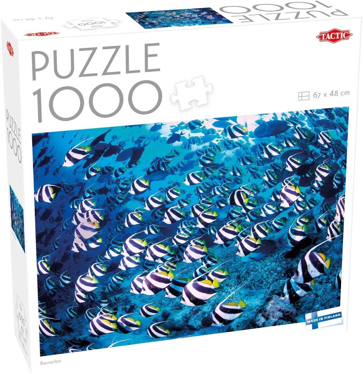 Tactic bannerfish - puzzel - 1000 stukjes - kleurrijke koraalvissen - tropische onderwaterwereld - hoogwaardige scandinavische kwaliteit afbeelding