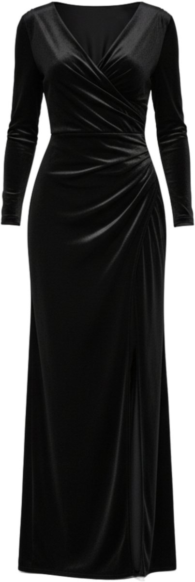 LARICA Jurk - polyester - rits - jurk Zwart S