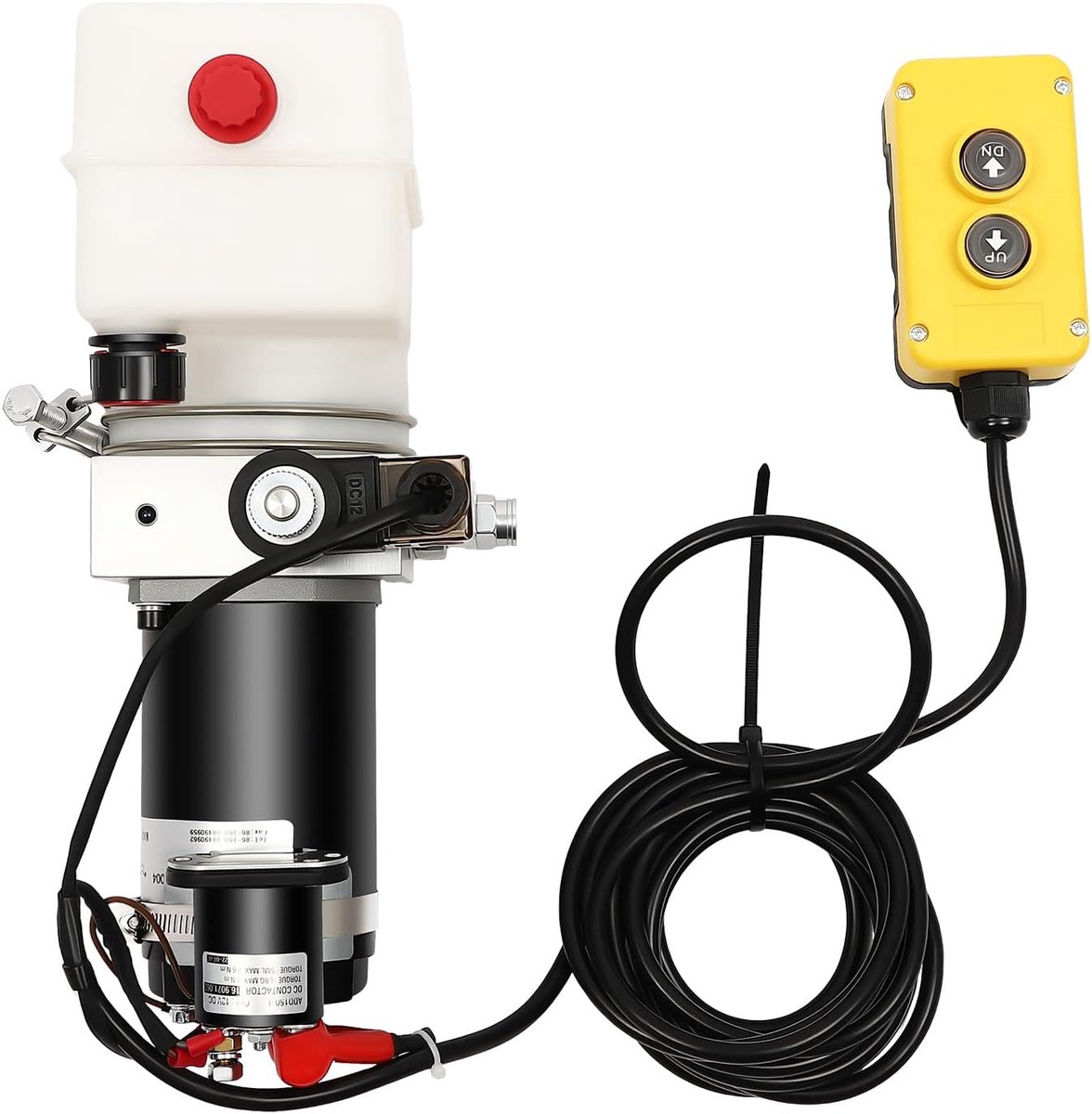 Hydraulische Pomp - Hydraulische Eenheid - Kiepwagen Hefsysteem - 12V Koperdraadmotor - 1.5L Tank - Zwart Zilver