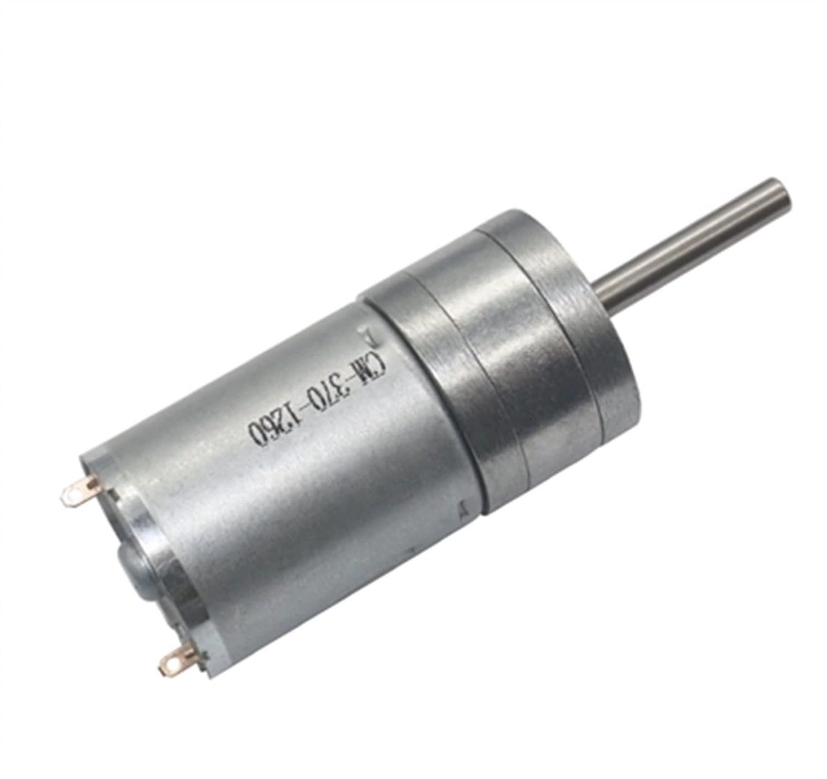 Elektrische Gelijkstroommotor - Kleine Motor - Model Maken - Laag Geluidsniveau Hoog Koppel - Lange As - Zilver