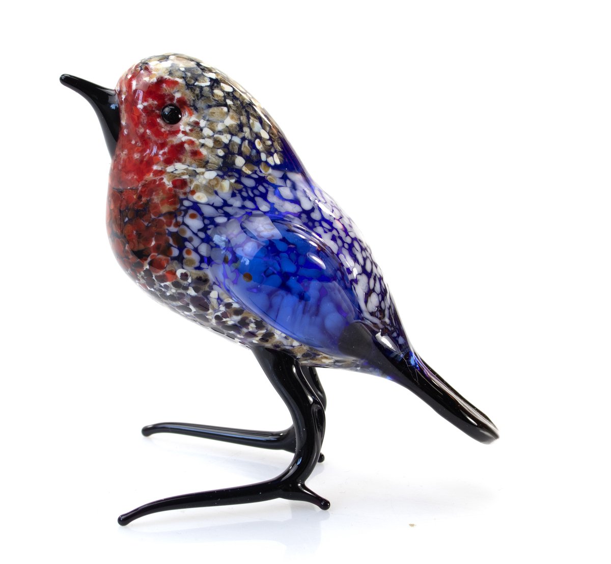 Glazen Vink - Decoratief Vogelbeeld - Woondecoratie - 9cm - Glasdieren