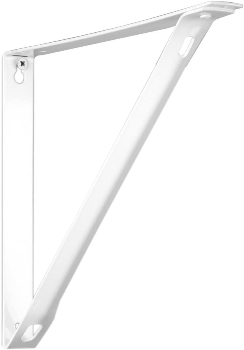 Plankdrager - Wandsteun - Opbergen - Stalen Constructie - 29.5 cm Diep - Wit