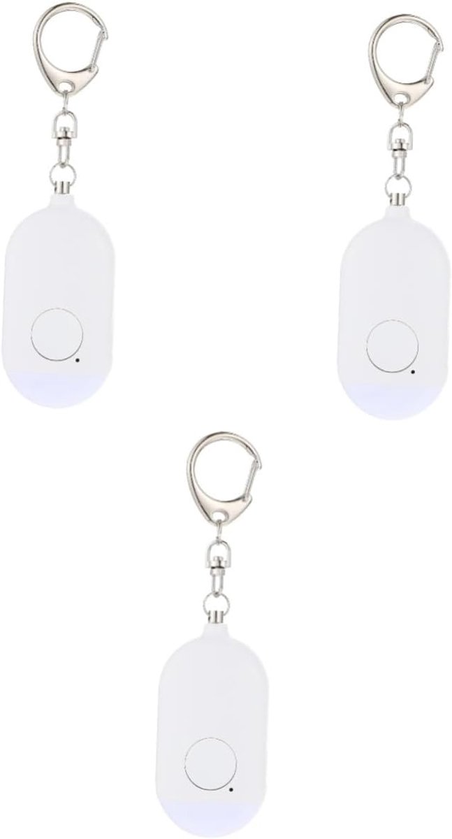 Persoonlijk Veiligheidsalarm - Noodalarm Zaklamp - Zelfverdediging - Oplaadbaar 130dB - 7x3.5x1.5cm - Wit