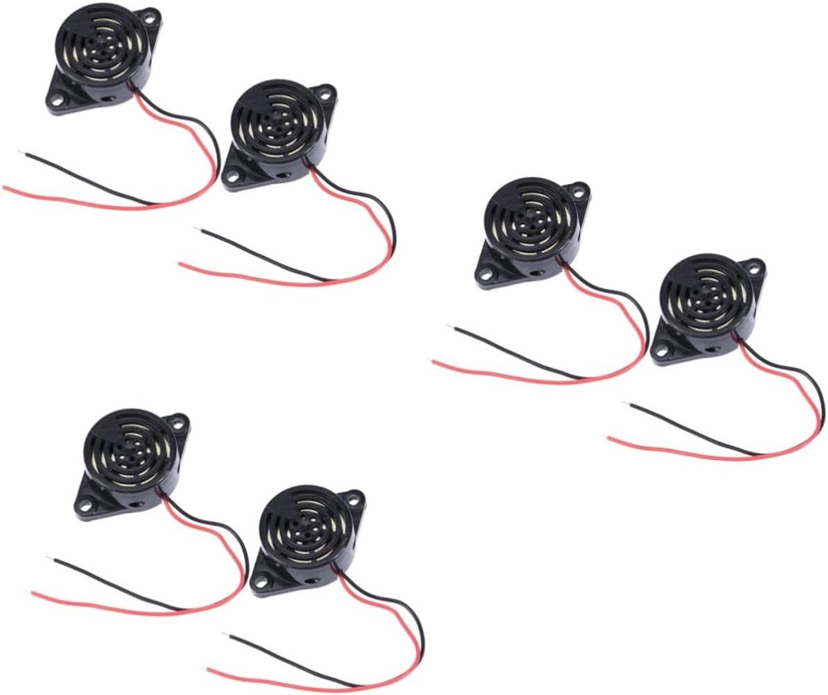 Elektronische Zoemer - Geluid Pieper Alarm - Industrieel Gebruik - Hoge Decibel Alarm - 6 Stuks - Zwart