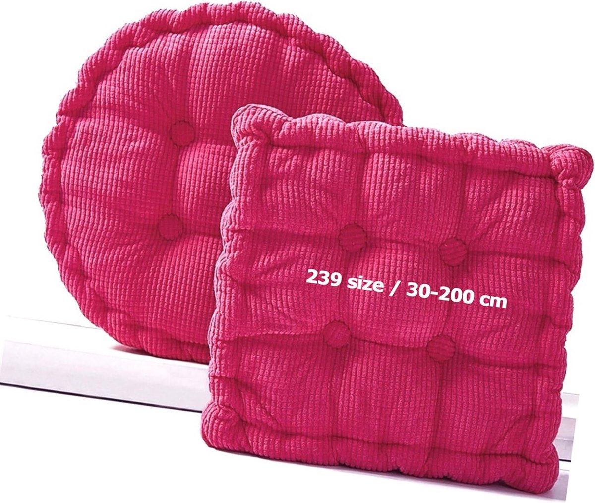 Zitkussen Bankkussen - Tuinkussen Terraskussen - Buiten Zitten - 8 cm Dik - 60x200 cm - Rozerood