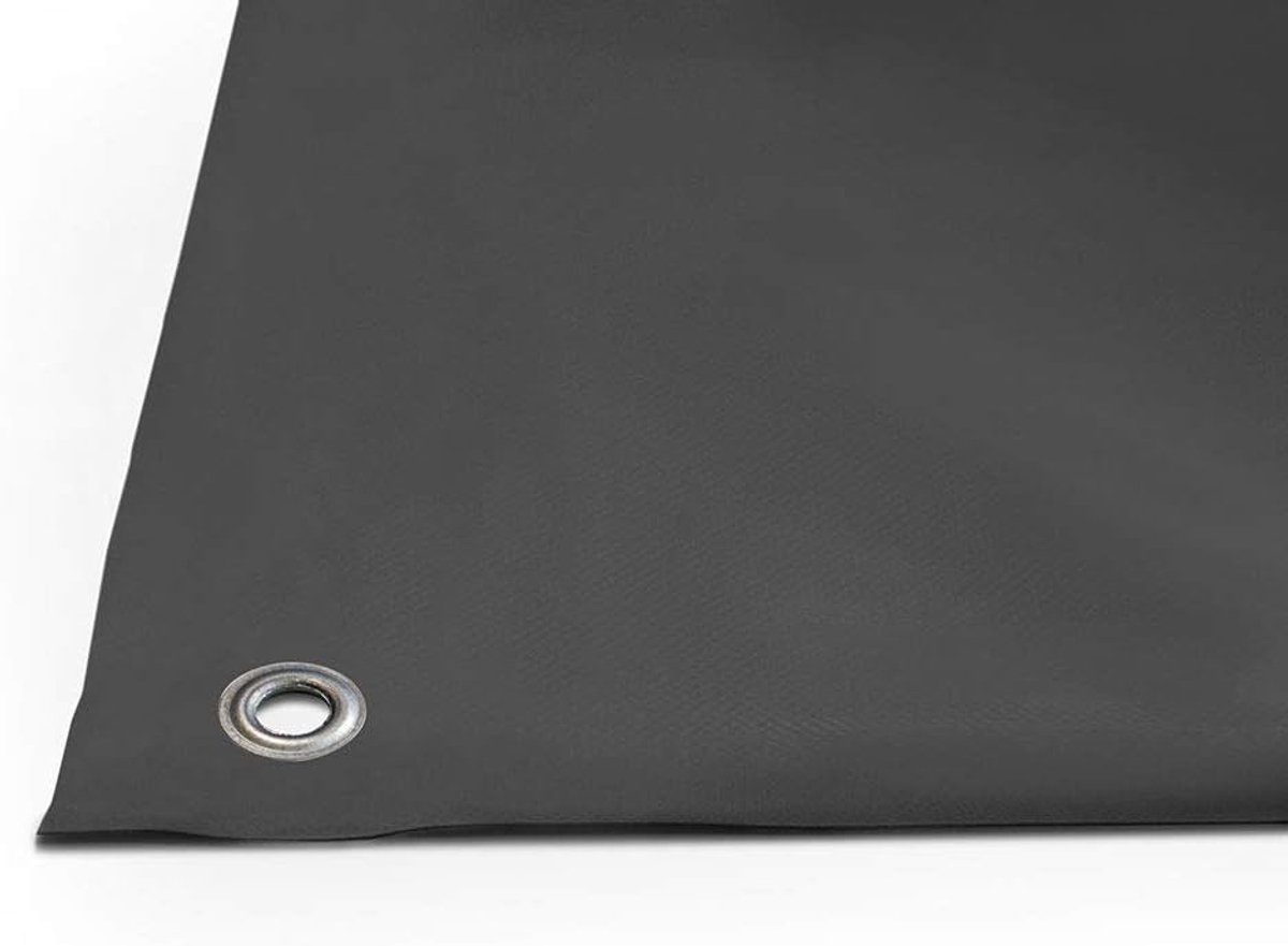 Afdekzeil PVC - Sterk Zeil - Veelzijdig Gebruik - Scheurbestendig Materiaal - 25m x 2m - Antraciet