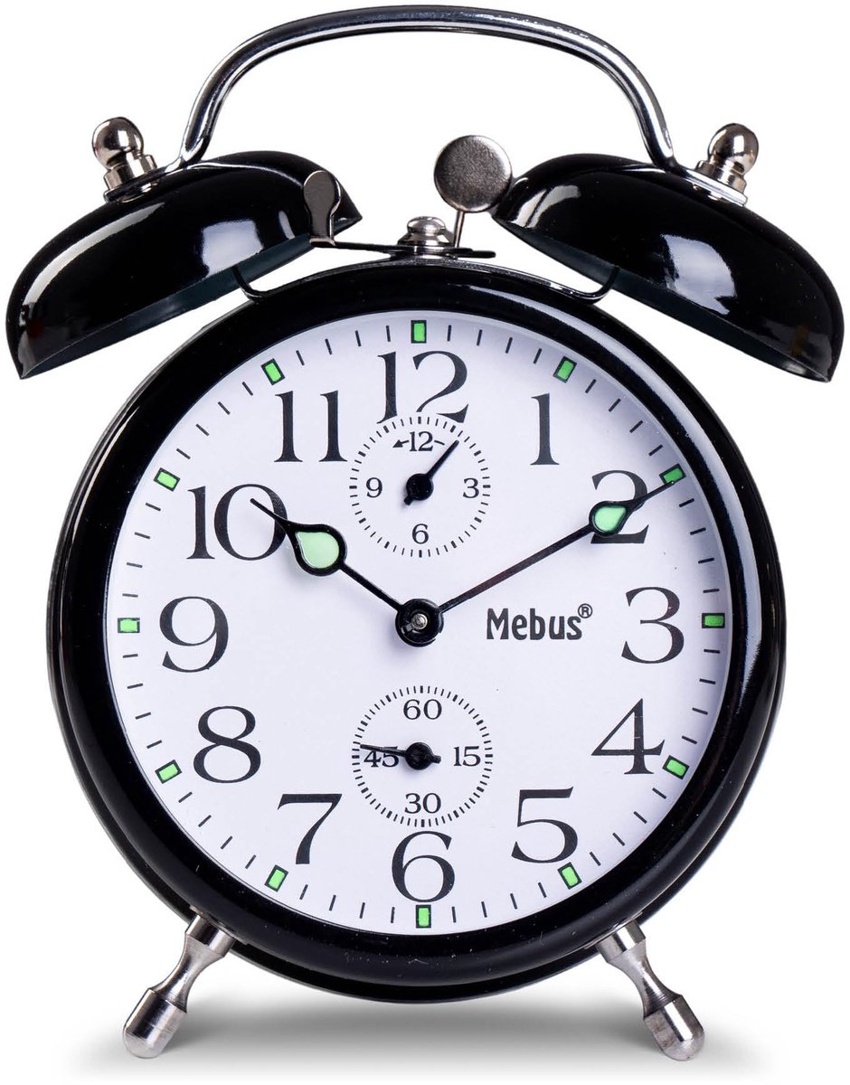 Solidchoice - Mechanische Alarmklok met Dubbele Bel en Retro Design