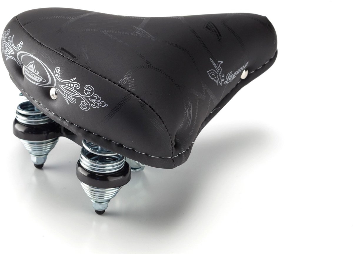 Solidchoice - MTB Zadel met Dubbele Veer en Zwart Ontwerp
