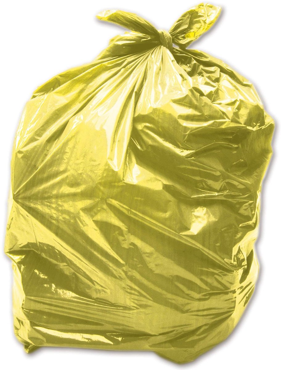 Solidchoice - Gele Afvalzakken 90L (100 Stuks) voor Tuinafval