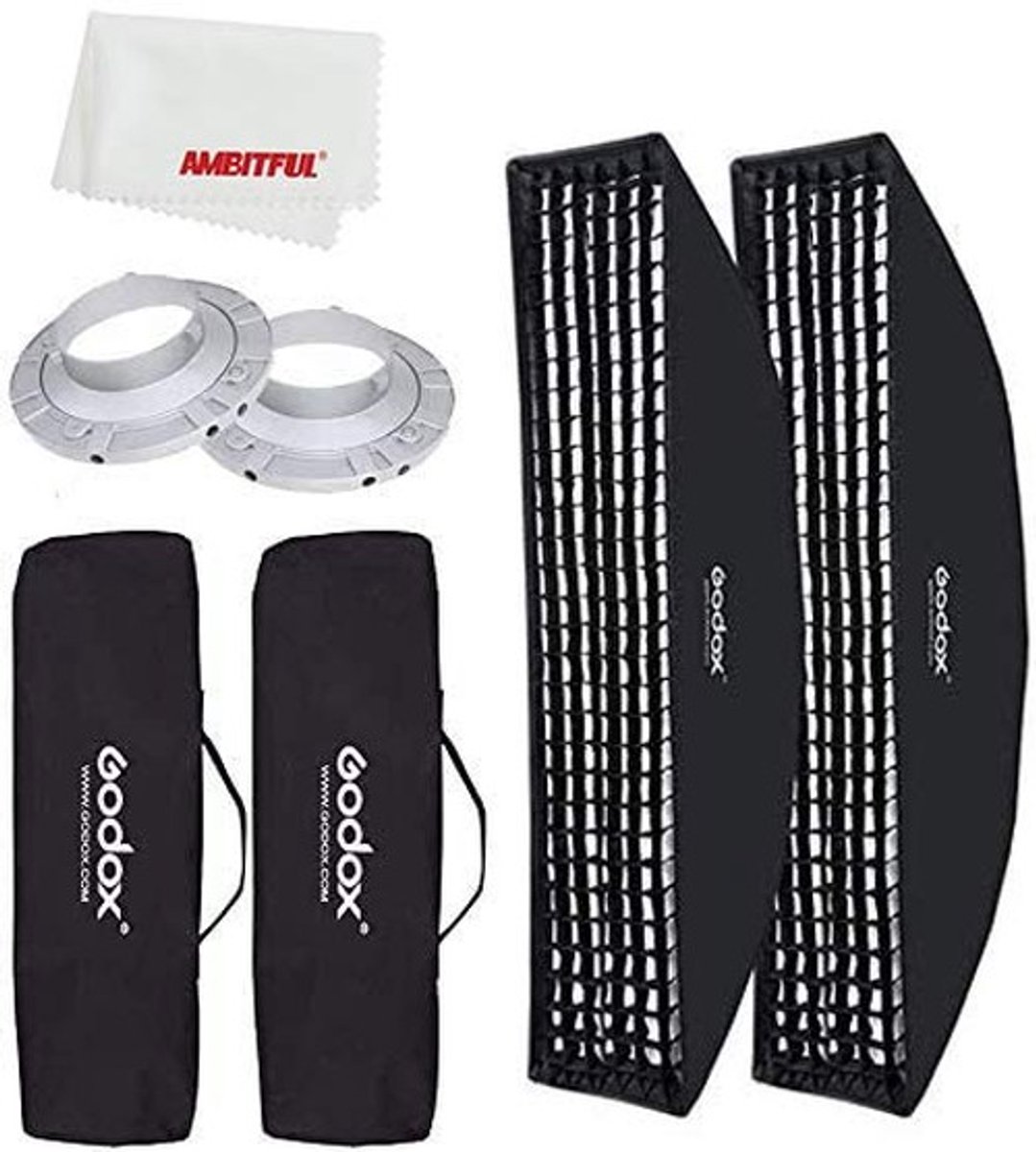 Solidchoice - 2 Stuks Softbox met Honingraat voor Studio Flits