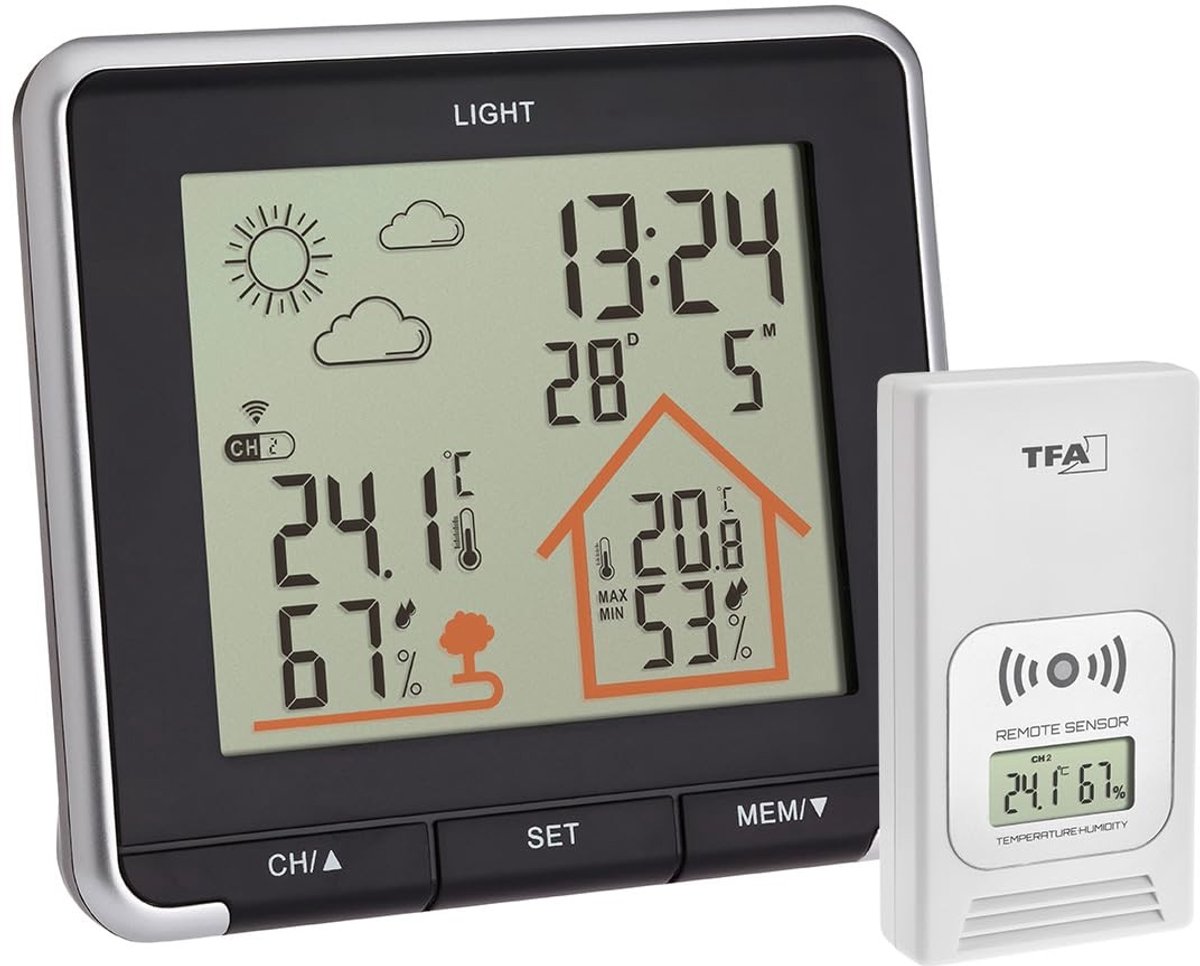 Solidchoice - Draadloze Weerstation met Temperatuur en Vochtigheid