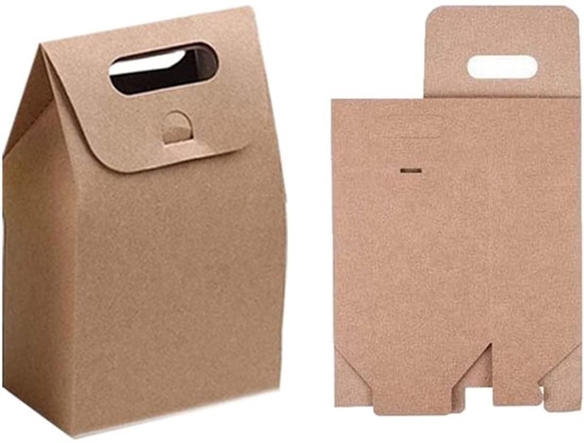 Geschenkzakken 20 Stuks - Papieren Zakjes - Kraftpapier - Cadeauzakjes - Bruiloft/Feest - Milieuvriendelijk 10 x 10 cm