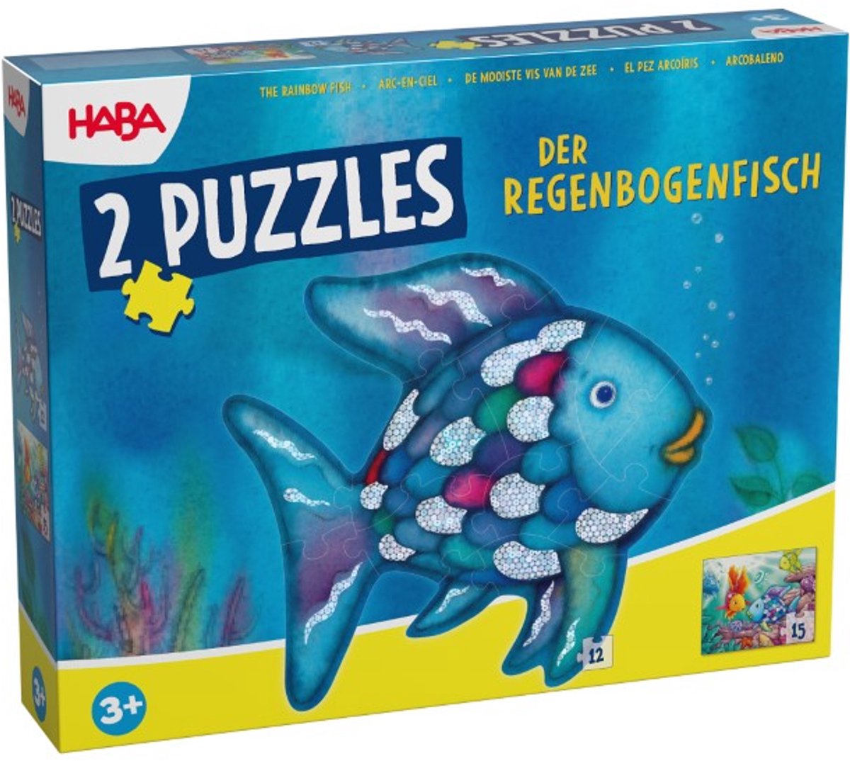 Haba glitter lepuzzel Mooiste vis van de zee 12 7 15 stukjes [3 jaar +]
