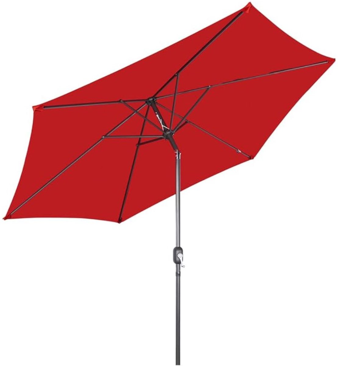 LNMsolutions® Parasol - Parasolvoet - Waterdicht - Rood - 300cm x 200cm x 242cm