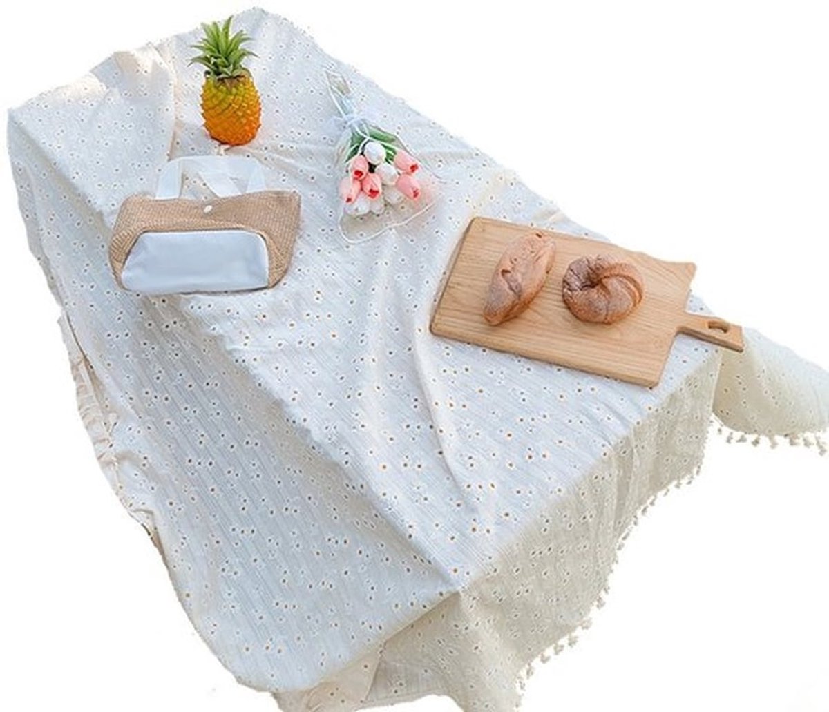 Tafelkleed Afwasbaar - Opvouwbaar - Picknickkleed - Bierventgarnituur - Zacht - Katoen-Polyestermix 60 x 90 cm - Picknickdeken