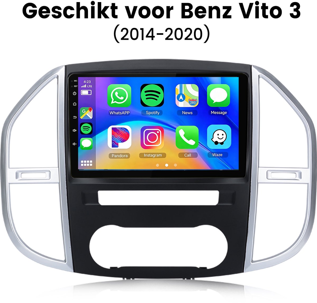 Cestovet LINUX SYSTEM autoradio - Geschikt voor Mercedes Benz Vito 3 W447 (2014-2020) - Draadloos CarPlay, Android Auto - FM RDS USB