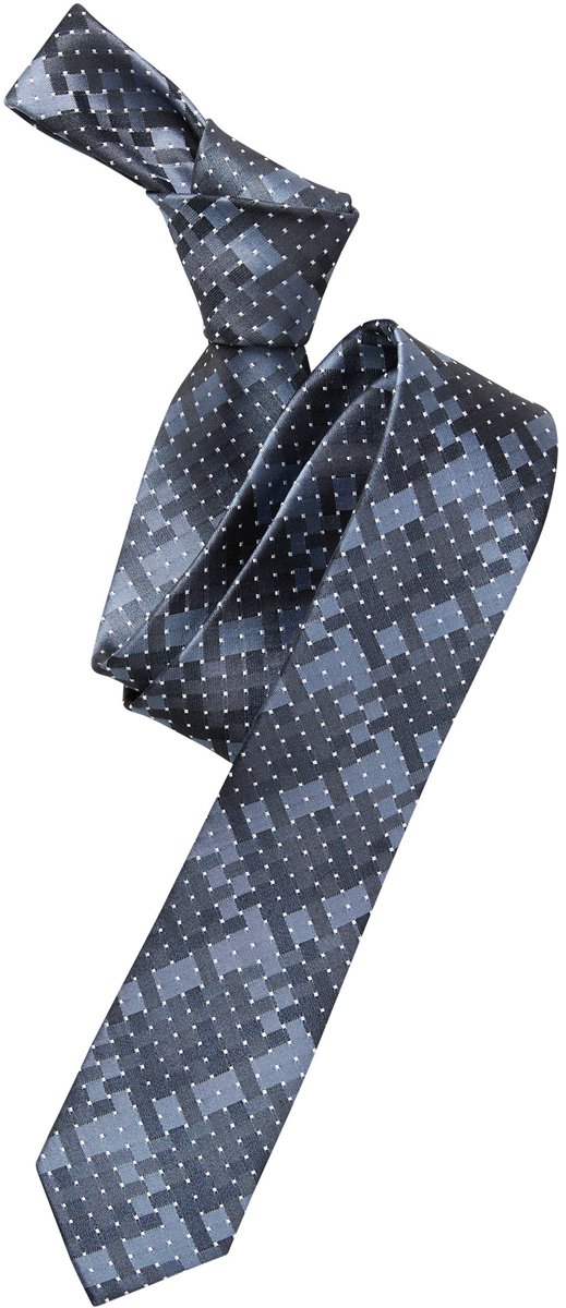 VENTI stropdas - blauw - grijs - wit dessin