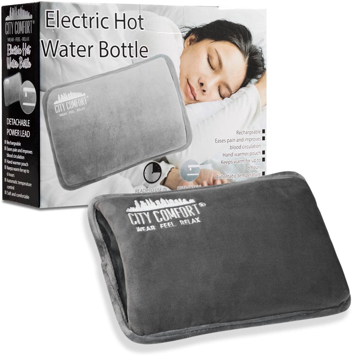 Solidchoice - Oplaadbare Elektrische Warmwaterkruik met Temperatuurregeling