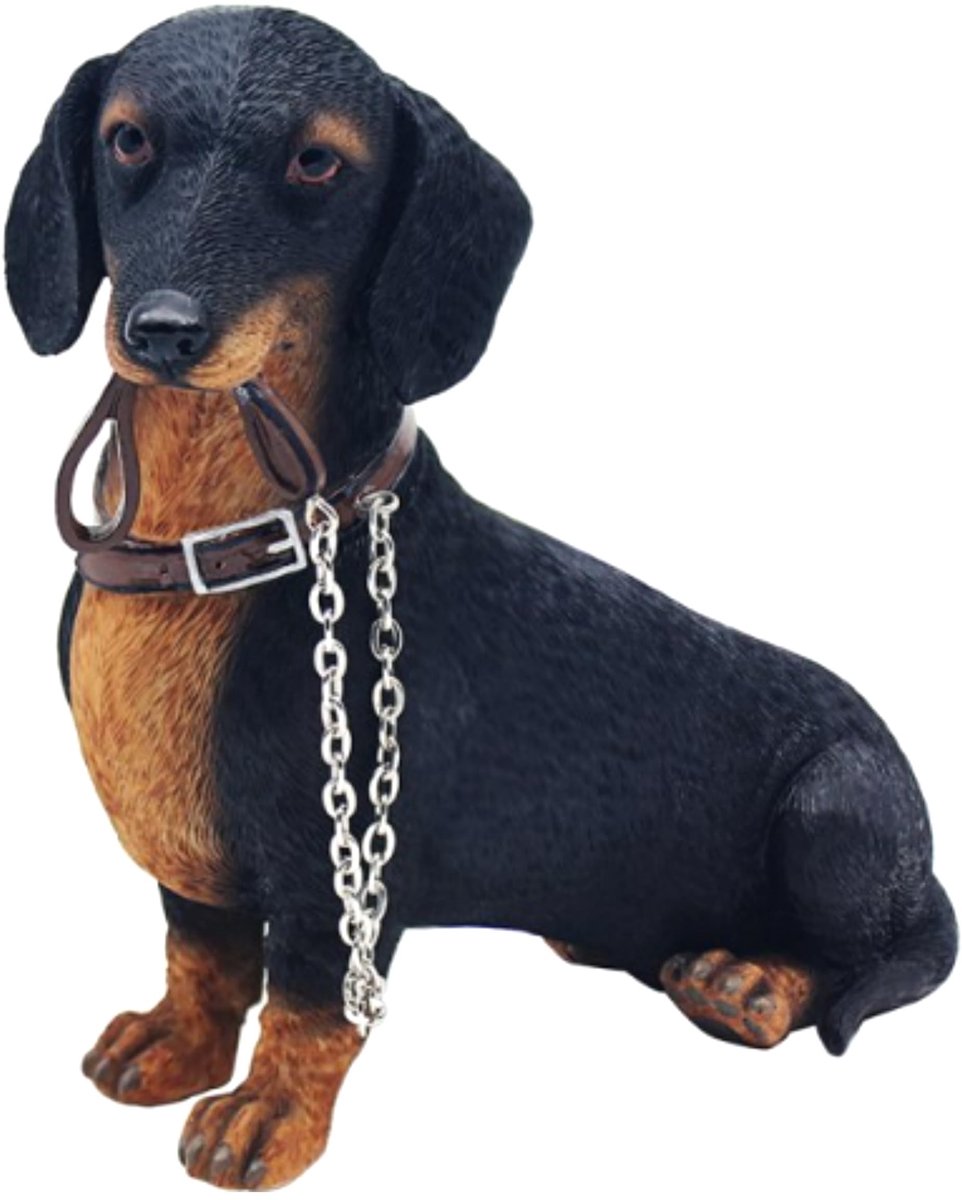 Solidchoice - Zittende Dachshund Beeldje voor Thuisdecoratie